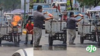 Mexicano apaga incendio de mototaxi con Coca-Cola de tres litros y es viral en redes