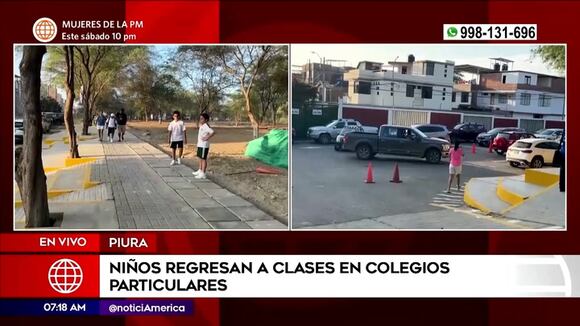 Niños regresan a clases en colegios particulares