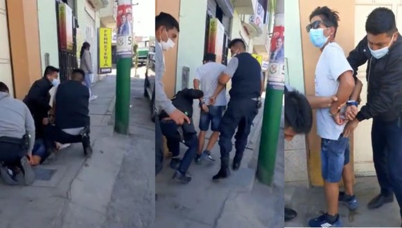 Arequipa: Agentes de la comisaría de Colque Apaza detuvieron a Michael Apaza (26), quien fue denunciado por su expareja de chantajearla sexualmente con un video íntimo. (Video PNP)