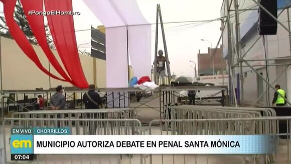 Escenario para debate en penal Santa Mónica es construido a pesar que el Ministerio del Interior desestimó garantías