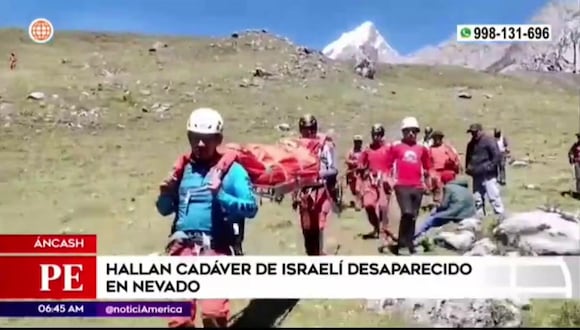 Hallan cadáver de turista israelí desaparecido en nevado de Huaraz