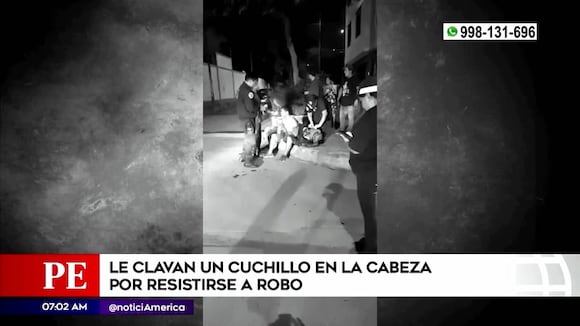 Le clavan un cuchillo en la cabeza por resistirse a robo