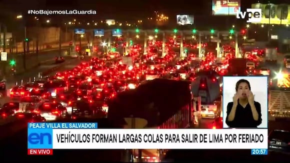 Congestión por la salida de vehículos por Semana Santa