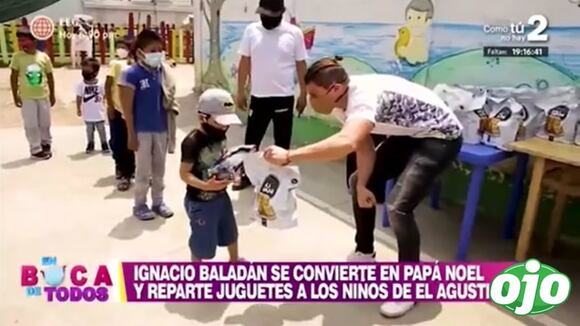 Ignacio Baladán sorprendió con regalos y panetones a niños pobres de El Agustino