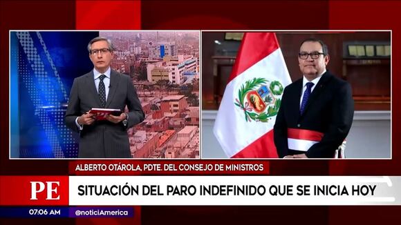 Declaraciones del prime ministro Otárola