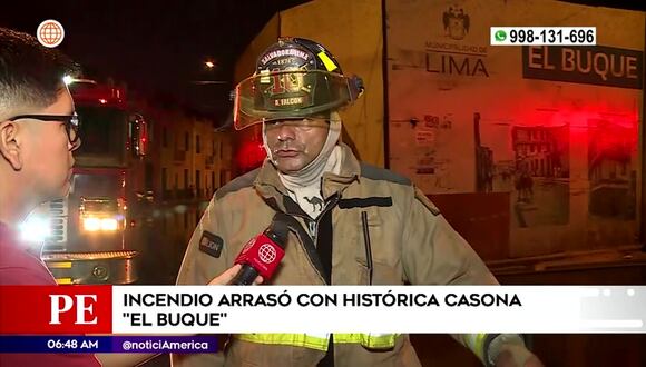 Casona el Buque sufre incendio