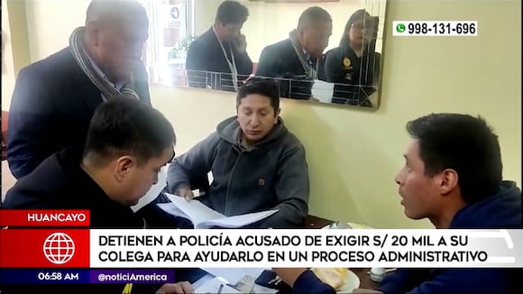 Huancayo: policías son detenidos por extorsión