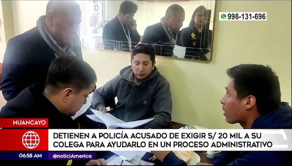 Huancayo: policías son detenidos por extorsión