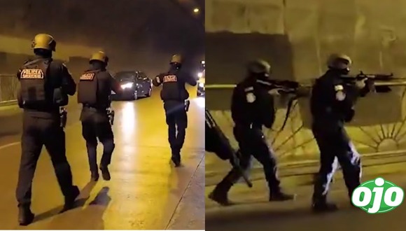 OJO I Intensa balacera entre la PNP y delincuentes estremece el túnel del Puente Santa Rosa en Cercado de Lima