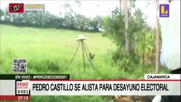 Candidato Pedro Castillo lava su sombrero de Chota valorizado en S/2 500 (Video: Latina TV)