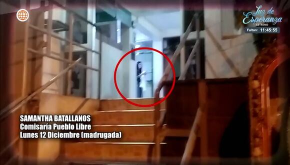 Samantha Batallanos en comisaría