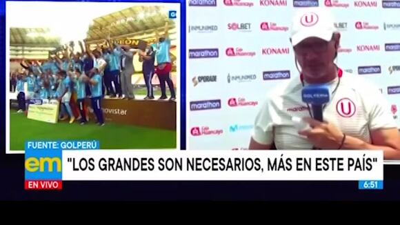 Ángel Comizzo desata polémica al decir que Sporting Cristal no está a la altura de la 'U'