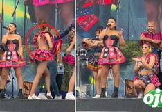 Bailarina de Milena Warthon sufre incidente en pleno concierto y deja ver más de la cuenta