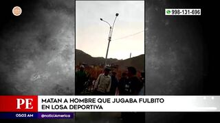 Hombre es asesinado mientras jugaba un partido de fulbito en losa deportiva de Ate (VIDEO)