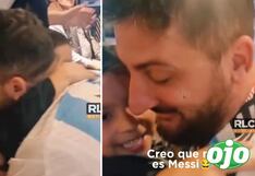 Niño confunde a hincha con Messi y se emociona al pedirle un abrazo: “Creo que no era”