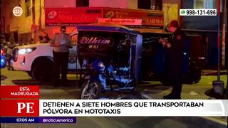 San Juan de Lurigancho: detienen a siete personas que transportaban pólvora en sus mototaxis (VIDEO)
