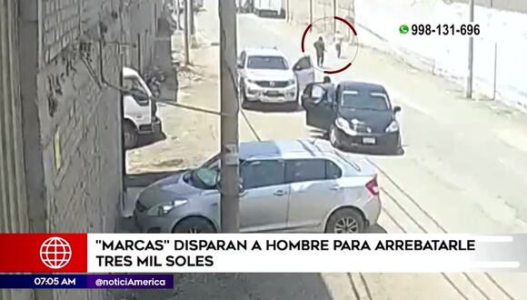 Marcas disparan contra hombre para robarle 3 mil soles