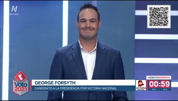 George Forsyth en el debate presidencial: “Me jalaron en deporte en el colegio” | OJO