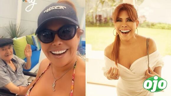 Magaly Medina se reunió con su padre luego que fue vacunado contra el COVID-19 - diario ojo