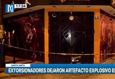 Presuntos extorsionadores detonaron explosivo en la puerta de un local en Santa Anita (VIDEO)