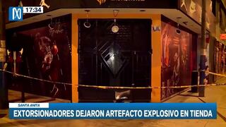Presuntos extorsionadores detonaron explosivo en la puerta de un local en Santa Anita (VIDEO)