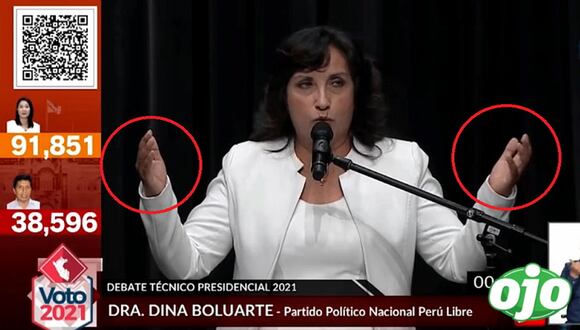 Dina Boluarte comete error y no sabe cuál es su izquierda y su derecha | ojo