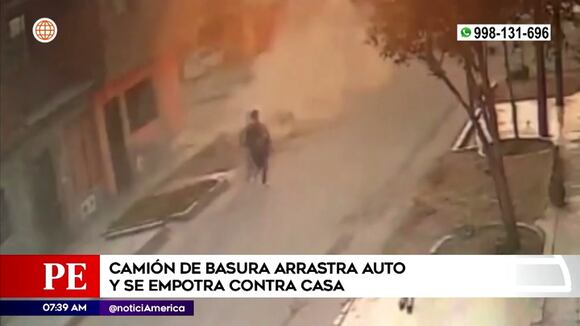 Camión de basura provoca accidente