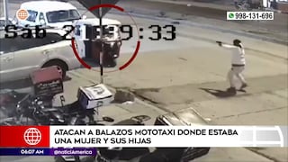 Villa María del Triunfo: sujeto ataca a balazos a mujer y sus hijas en mototaxi (VIDEO)