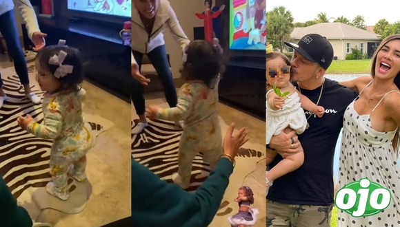 Korina Rivadeneira muestra a su hija dar sus primeros pasos - diario OJO