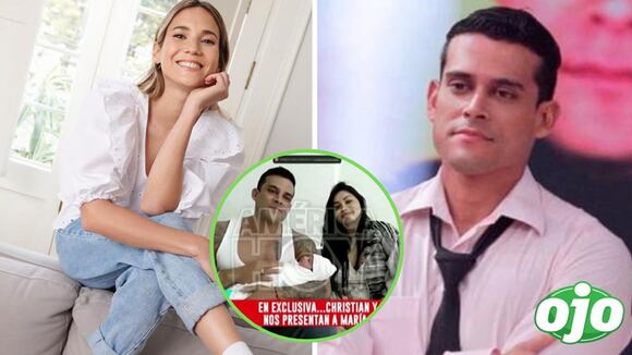 María Grazia Gamarra se reencuentra con Christian Domínguez y lo felicita por su bebita | OJO