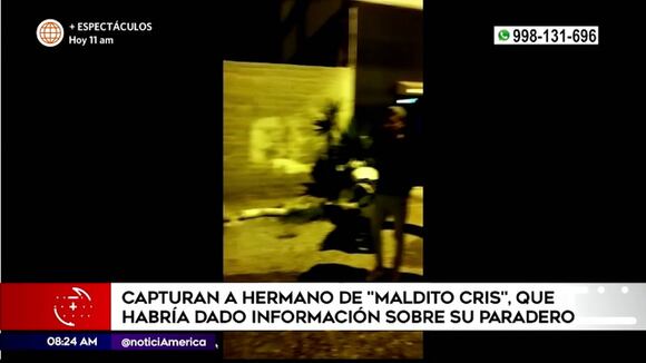 Capturan a hermano de 'Maldito Cris'