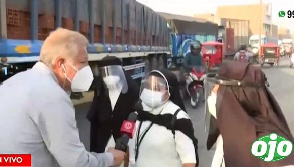 Monjitas se pierden la vacuna contra el COVID-19 por paro de transportistas en la Carretera Central | OJO