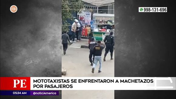 Mototaxistas se enfrentan a machetazos por pasajeros