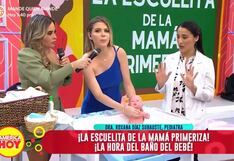 Brunella Horna aprende a bañar a un bebé pero comete un error: “lo está ahogando” (VIDEO)