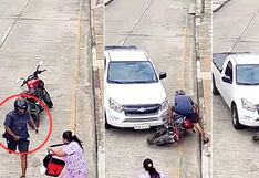 Viral: Conductor atropella a ladrón cuando se disponía a escapar a bordo de una moto