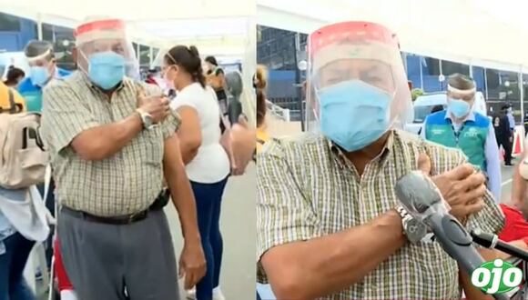 Abuelito se conmueve tras recibir vacuna covid-19 | diario OJO