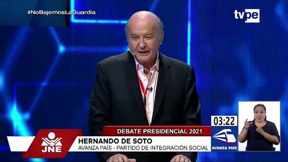 De Soto: "No dejamos a entrar ni a delincuentes ni a los pobres de otros países"