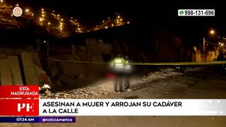 Villa María del Triunfo: mujer es asesinada y su cuerpo es abandonado en plena vía pública (VIDEO)