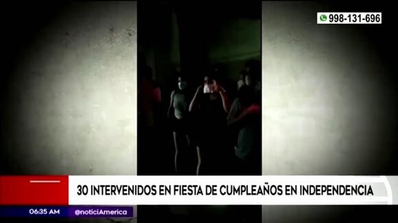Independencia: intervienen a 30 personas en una fiesta de cumpleaños (Video: América Televisión))