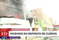 Incendio en almacén de cueros, en San Martín de Porres (VIDEO)