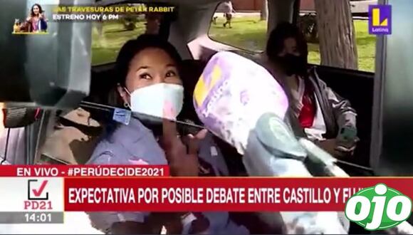 Keiko Fujimori rumbo a exteriores del penal de Santa Mónica para debatir con Pedro Castillo | Diario OJO