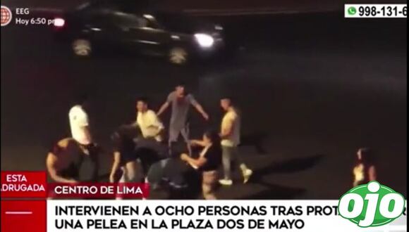 Hombres se agarran a golpes tras salir de fiesta clandestina en el Cercado de Lima | Diario OJO
