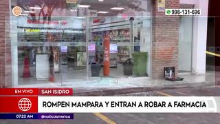 Ladrones se llevan costosos productos de farmacia en San Isidro (VIDEO)
