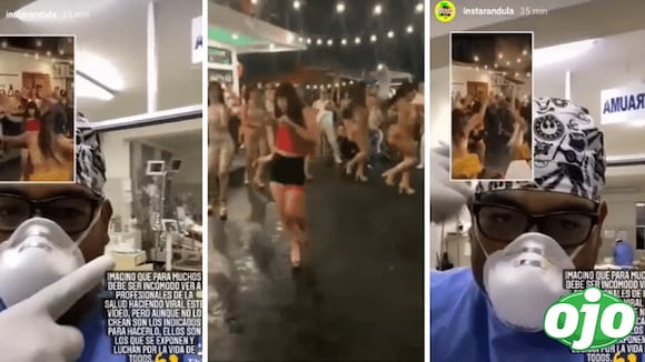 Médico se muestra indignado desde UCI al ver grabación del videoclip del “Grupo Explosión de Iquitos” | OJO