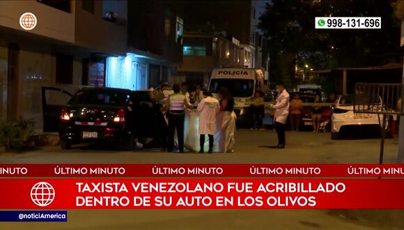 Taxista venezolano fue acribillado dentro de su auto en Los Olivos