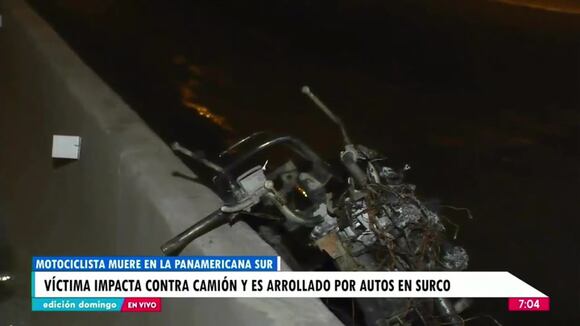 Motociclista es arrollado en Surco