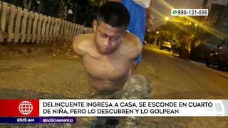 Delincuente se escondió debajo con un cuchillo de la cama de un niña, en San Juan de Lurigancho (VIDEO)