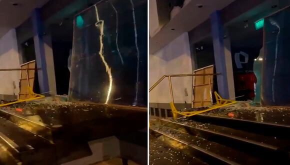 Manifestantes atacan con piedras instalaciones de Panamericana Televisión