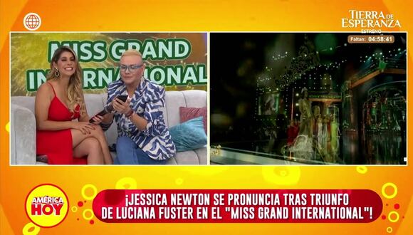 Jessica Newton se pronuncia tras triunfo de Luciana Fuster