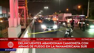 Criminales abandonan vehículo con armas de fuego tras persecución policial en Surco (VIDEO)